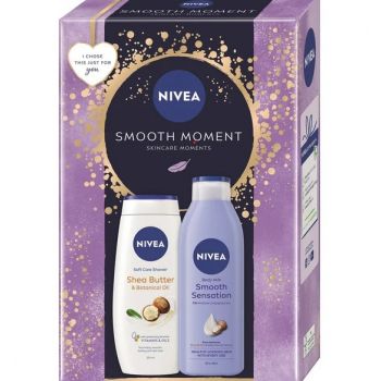 Hlavný obrázok Nivea Smooth Moment dámska darčeková kazeta Sprchový gél, Telové mlieko