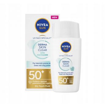 Hlavný obrázok Nivea Sun Derma Skin Clear pleťový krém na opaľovanie SPF50+ 40ml