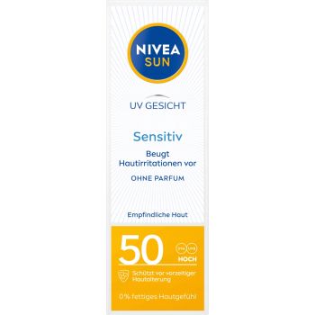 Hlavný obrázok Nivea Sun Sensitive pleťový krém na opaľovanie SPF50 50ml