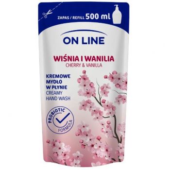 Hlavný obrázok ON LINE Cherry & Vanilla tekuté mydlo náplň 500ml