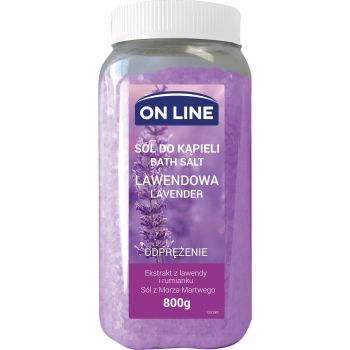 Hlavný obrázok ON LINE Lavender soľ do kúpeľa 800g