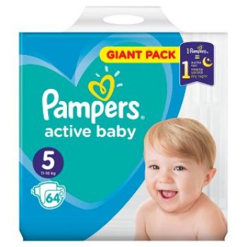 Hlavný obrázok Pampers Active Giant Pack 5 Junior 64ks 11-16kg