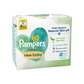 Hlavný obrázok Pampers Harmonie Protect & Care Aloe Vera vlhčené obrúsky 4x46ks