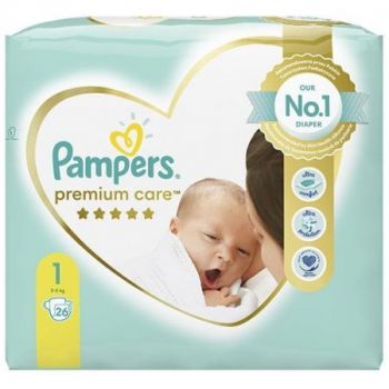 Hlavný obrázok Pampers Premium Care S1 Newborn 26ks 2-5kg