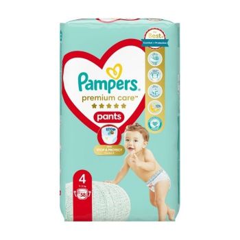 Hlavný obrázok Pampers Premium Pants S4 9-15kg detské plienky 58ks