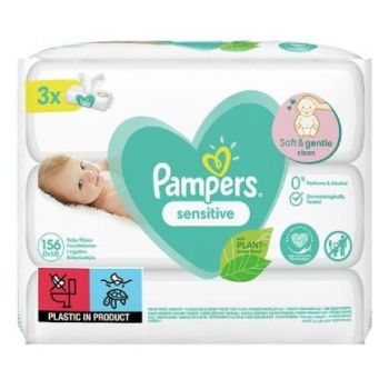 Hlavný obrázok Pampers vlhčené utierky 3x52ks Sensitive