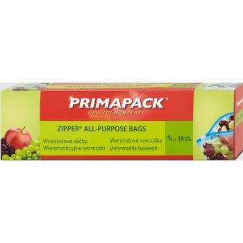 Hlavný obrázok Primapack Zipper viacúčelové vrecúška 1l 15ks