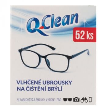 Hlavný obrázok Q Clean vlhčené utierky na okuliare 52ks