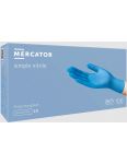 Rukavice hygienické 100ks Nitril M Mercator nepudrované modré 9935