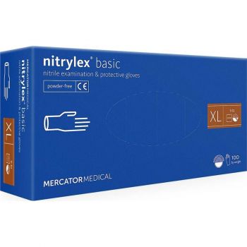 Hlavný obrázok Rukavice hygienické 100ks Nitrylex XL nepúdrované modré