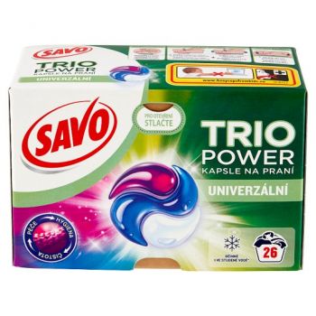 Hlavný obrázok Savo Trio Power Univerzálne kapsule na pranie 26 praní