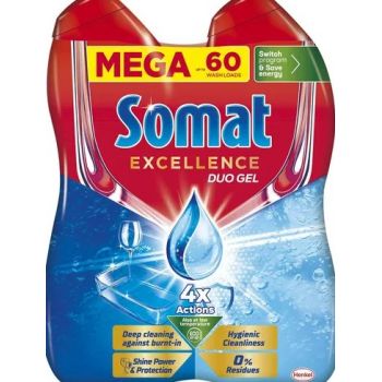 Hlavný obrázok Somat Excellence DUO Gél 4xAction do umývačky riadu 2x540ml  (60 dávok)