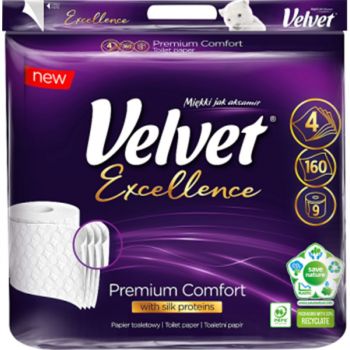 Hlavný obrázok Velvet Excellence toaletný papier 4-vrstvový 9ks