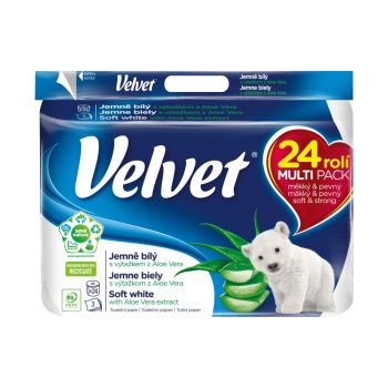 Hlavný obrázok Velvet Jemne biely toaletný papier 3-vrstvový 24ks