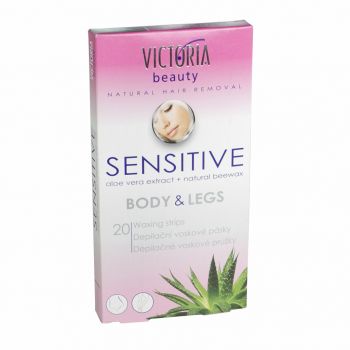 Hlavný obrázok Victoria beauty Sensitive depilačné voskové prúžky 20ks