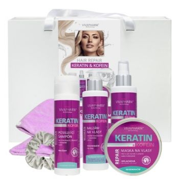 Hlavný obrázok VIVAPHARM Hair Repair Keratin & Kofein darčekový set v krabici