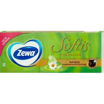 Hlavný obrázok Zewa Softis Balsam Aloe Vera hygienické vreckovky 4-vrstvové 10ks